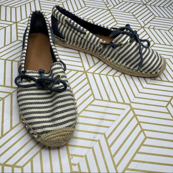 Sperry Katama Breton Navy Stripe Espadrilles - Picture 2 of 6